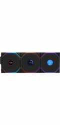 Lian Li Ventilátor UNI FAN TL Wireless LCD 120 Reverse Blade, 3 kusy, černý (12RTLLCD1W3W)