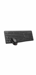 Klávesnice C-TECH WLKMC-04, bezdrátový combo set s myší, černý, USB, CZ/SK