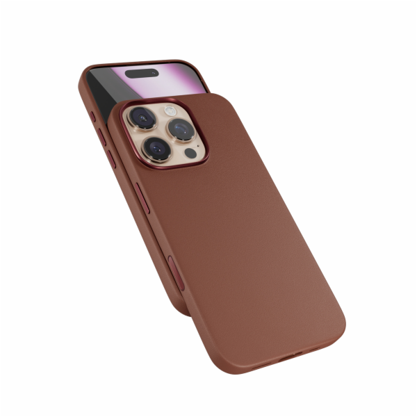 Epico Mag+ Leather Case iPhone 16 Pro - hnědá