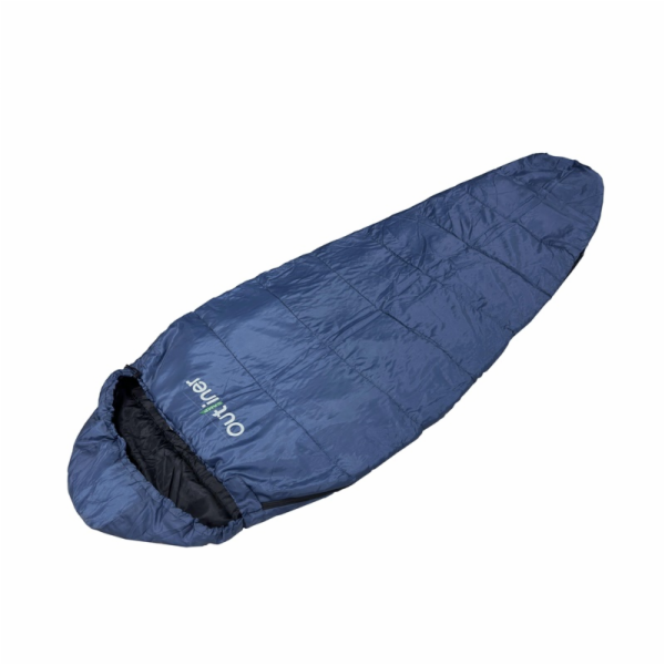 Spací pytel Outliner, modrý, pravý, 230 cm