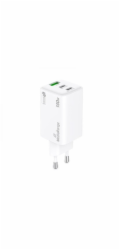 MediaRange Nabíjecí zařízení 100W 3portové 2x USB-C u. 1x USB-A, bílé