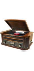 Soundmaster NR565DAB GRAMOFONY S CD/MP3 PŘEHRÁVAČEM, USB, BT, FM, NAHRÁVÁNÍ NA USB, 2x5W