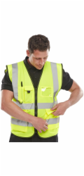 BEESWIFT Reflexní vesta Executive, velikost L, žlutá