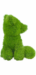 Ambiance AniPlants, Grasfigur, Fuchs sitzend, Gartendeko, 37 cm