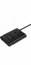 Yesido MC08 Prodlužovací kabel 10v1 (EU) 2650W 6xUSB-A, ČERNÁ