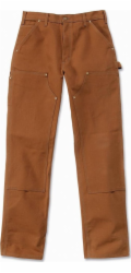 Carhartt Kalhoty Firm Duck s dvojitou přední částí, hnědé