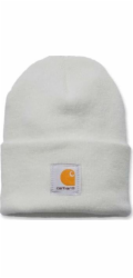 Carhartt Zimní bílá čepice s akrylovými hodinkami Carhartt
