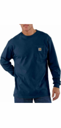 Carhartt Tričko Carhartt Heavyweight Pocket L/S Navy