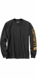 Carhartt Tričko Carhartt Heavy Sleeve Logo Carbon Heather