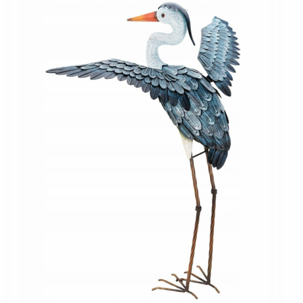 ProGarden Kovová zahradní figurka jeřába, 87 cm