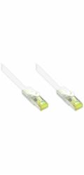 Good Connections Patch kabel RJ45 s rohovým kabelem Cat.7 a ochranou konektoru (RNS), S/FTP, PiMF, bez halogenů, 600 MHz, OFC, bílý, 2 m, (8070R-020W)