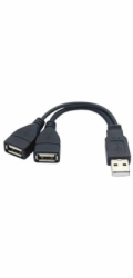 PREMIUMCORD Nabíjecí kabel USB 2.0, 15cm, černá