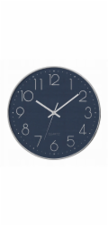 ATMOSPHERA Tiché nástěnné hodiny do ložnice, hodiny s tichým mechanismem, tmavě modrá, O 30 cm