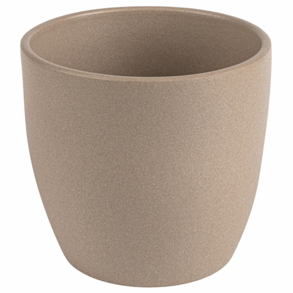 Květináč Domoletti Emi, keramický, O 18 cm, hnědý