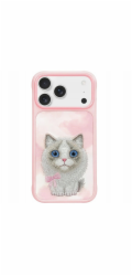 Nimmy Kryt Big Eyed Pet 2.0 s kočkou pro iPhone 17 růžový