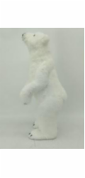 Dekorace Medvídek Vánoční dotek, 63 cm, bílá