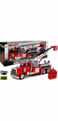 Lean Sport Hasičský vůz 60 cm, výsuvný otočný žebřík, RC zvuk, siréna, světla