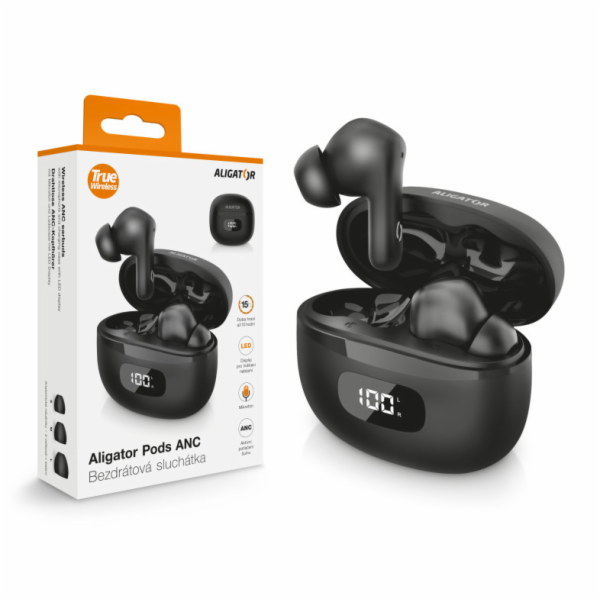 sluch. bezdr.AL. BT TWS08 BK do uší ANC černá