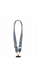 Guess Universal CBDY 4G Tether Patch Strass Metal Logo Blue Lanyard