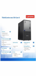 ThinkCentre Neo 50t G6 TOWER 13BD0049PB W11Pro Ultra 7 počítač 265/16GB/512GB/INT/ČERNÝ/DVD/3 roky OS + 1 rok CI