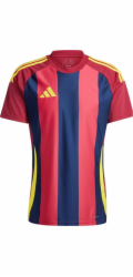 Adidas Pánské tričko Striped 24 Jersey vínově modré-tmavě modré IW2149 L