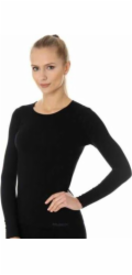 Brubeck Dámské tričko s dlouhým rukávem LS00900A COMFORT COTTON, černé, velikost S