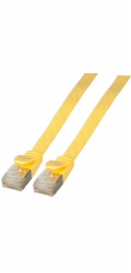 EFB EFB- Electronic-Patch-Kabel-RJ-45 (M) na-RJ-45 (M)-25cm-U/FTP-CAT 6a-tvarovaný, plochý-žlutý (K5545GE.0,25)