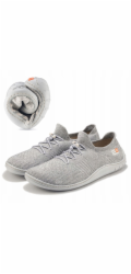 Brubeck Pánské barefoot merino boty SH5003M, světle šedé/šedé, 45