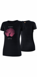 Brubeck SS1272W Dámské tričko s krátkým rukávem OUTDOOR WOOL PRO černé L - DEER 2