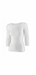 Brubeck LS1628W Dámský top s 3/4 rukávem COMFORT MERINO krémový XL