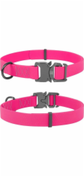 Collar Obojek WAU pro psy, voděodolný, délka 2,5/34-49 cm, PVC, růžový