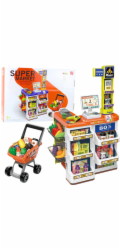LeanToys Sada pro obchod: Pokladna, Vozík, Skener, Supermarket, Dětský obchod
