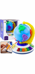 LeanToys Interaktivní vzdělávací hudební glóbus pro batolata Kontinenty Zvířata