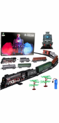 LeanToys Parní vlak 620B Světla Zvuky Kouř 151 cm Koleje