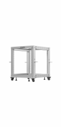 Lanberg Otevřený rack 19 palců 12U 600x600-1100 nastavitelný šedý