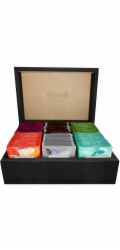 VEERTEA PREMIUM Dřevěná krabička na čaj Veertea, 96 sáčků - černá