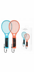 JYS 2x Tenisová raketa Badmintonová raketa Tenis - Joy-con Nintendo Switch 2 / NS2 / ns2266 / Oranžová / Modrá