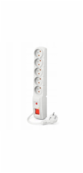 Adidas Přepěťová ochrana Acar F5 prodlužovací kabel 5 zásuvek 1,5 m bílý (W2501)