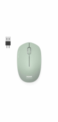 PORT CONNECT bezdrátová myš USB-A/USB-C, olivová