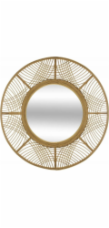 Atmosphera Boho zrcadlo INA v bambusovém rámu, 70 cm