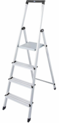 Krause Solidy jednostranný hliníkový volně stojící žebřík, 4 stupně (126221)