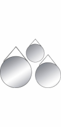 ATMOSPHERA Sada 3 kulatých zrcadel Black
