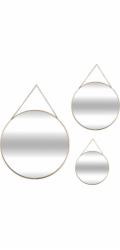 ATMOSPHERA Sada 3 kulatých zrcadel Gold