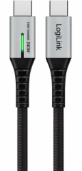 LogiLink USB-C 20 Gb/s, 240W 2,0m Opletený černý