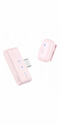 Ulanzi Bezdrátový mini mikrofon s HD 100m pro telefon, USB-C, USB-C / Minipods K1 / Růžový