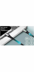 LogiLink USB-C 20 Gb/s, 240W 1,0 m opletený černý