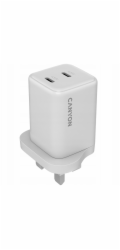 Canyon CU65ACC GaN 65W 2xPD 1xQC UK nástěnná nabíječka bílá