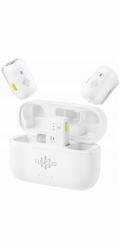 Ulanzi 2x Mini bezdrátový mikrofon na kravatu 100m pro Apple iPhone Lightning / Minipods K2 / Lightning / bílý