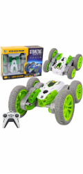 LeanToys Dálkově ovládané kaskadérské auto RC světla kouřové drift 360° zelená