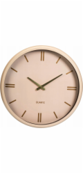 Home Styling Collection Nástěnné hodiny EPOCH krémové s kovovým akcentem, 38 cm